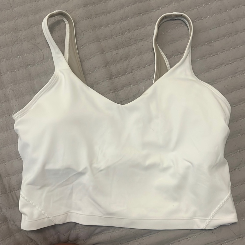 White Lululemon Align tank top. Size 8.